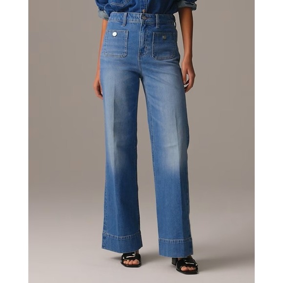 J. Crew Denim - J.Crew High-rise Sailor denim trouser in 1996 semi-stretch 28T